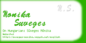 monika suveges business card